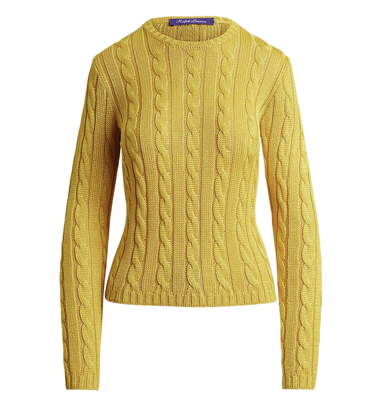Cable-Knit Silk Crewneck Sweater