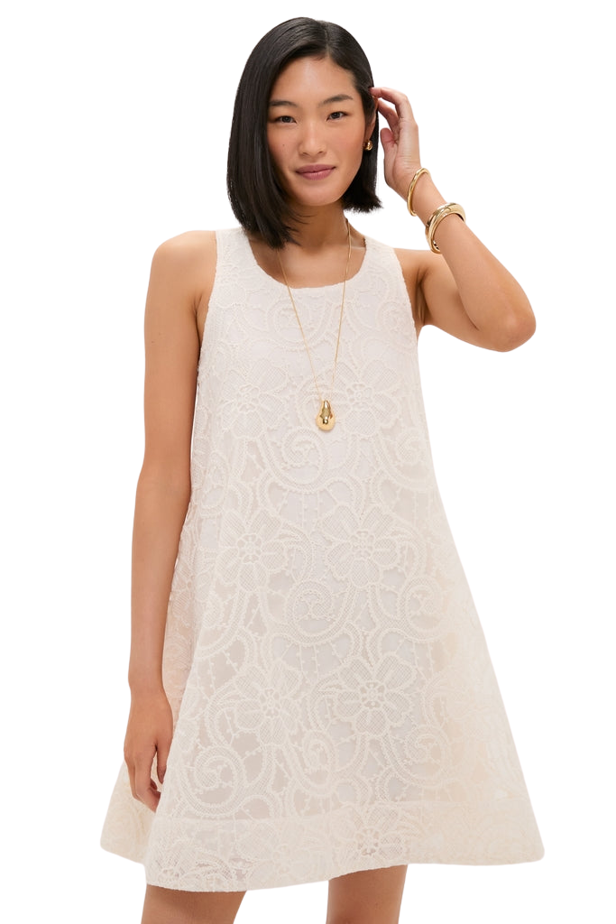 Ivory Lace Organza MaryLiza Swing Dress