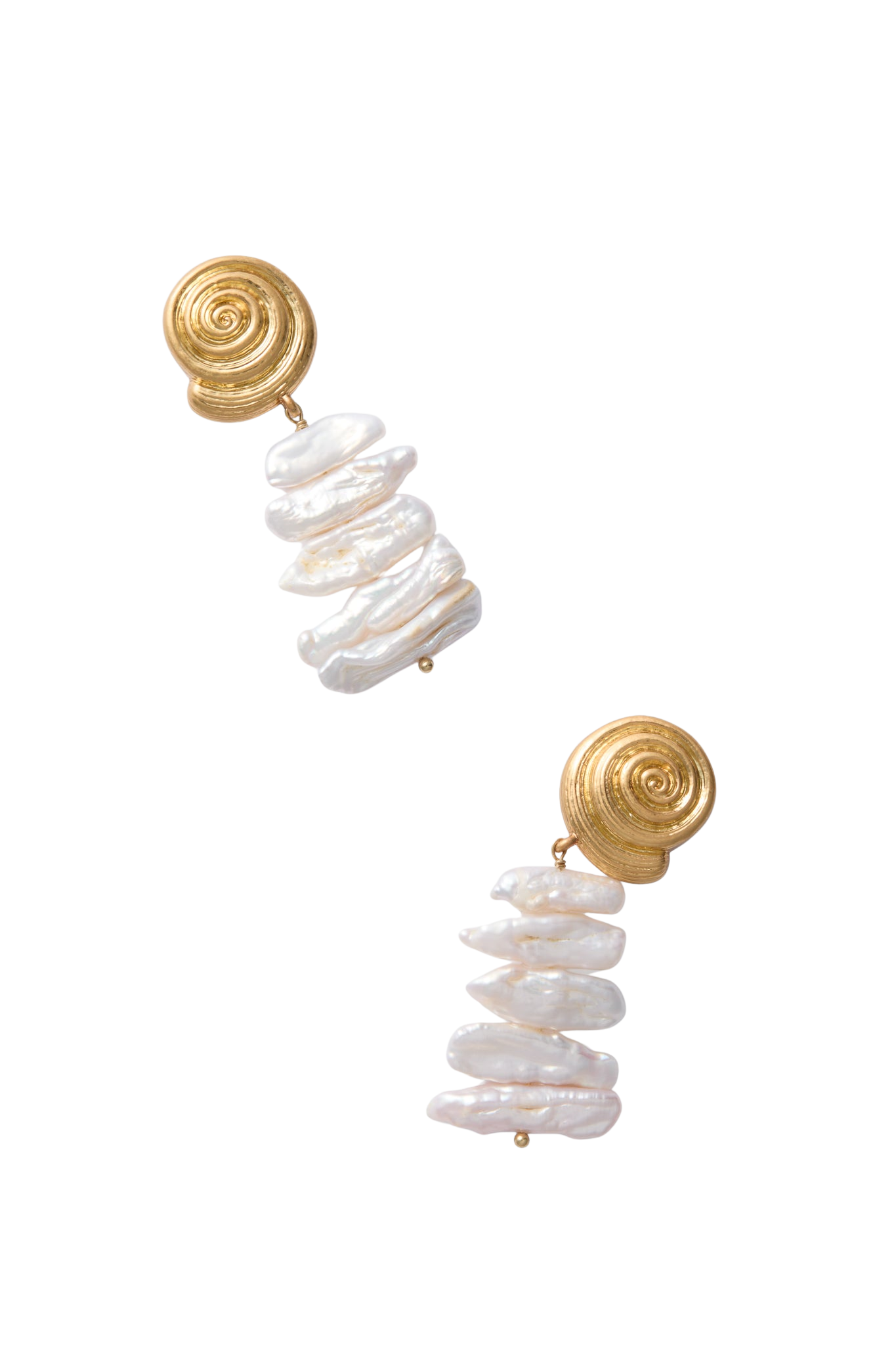 Gold and Pearl Alicia Earrings