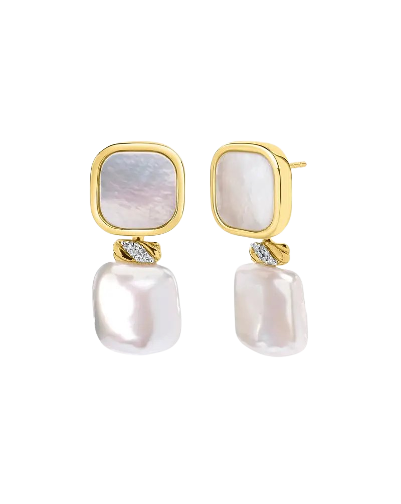 Multiway Square Pearl Earrings