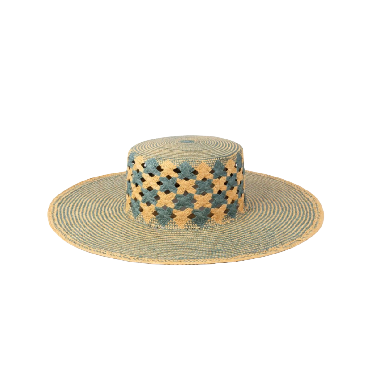 Elegancia Tropical Mar Azul Panama Hat