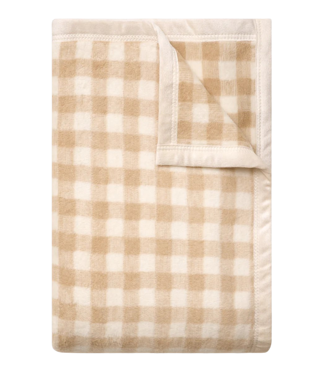 Gingham Wheat Midi Blanket