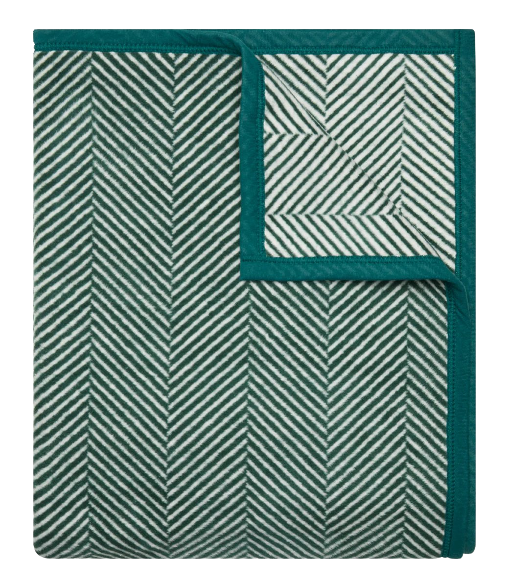Harborview Herringbone Evergreen Blanket