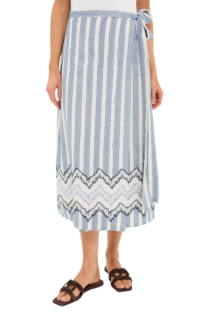 Harbour Stripe Jacquard Maya Wrap Skirt