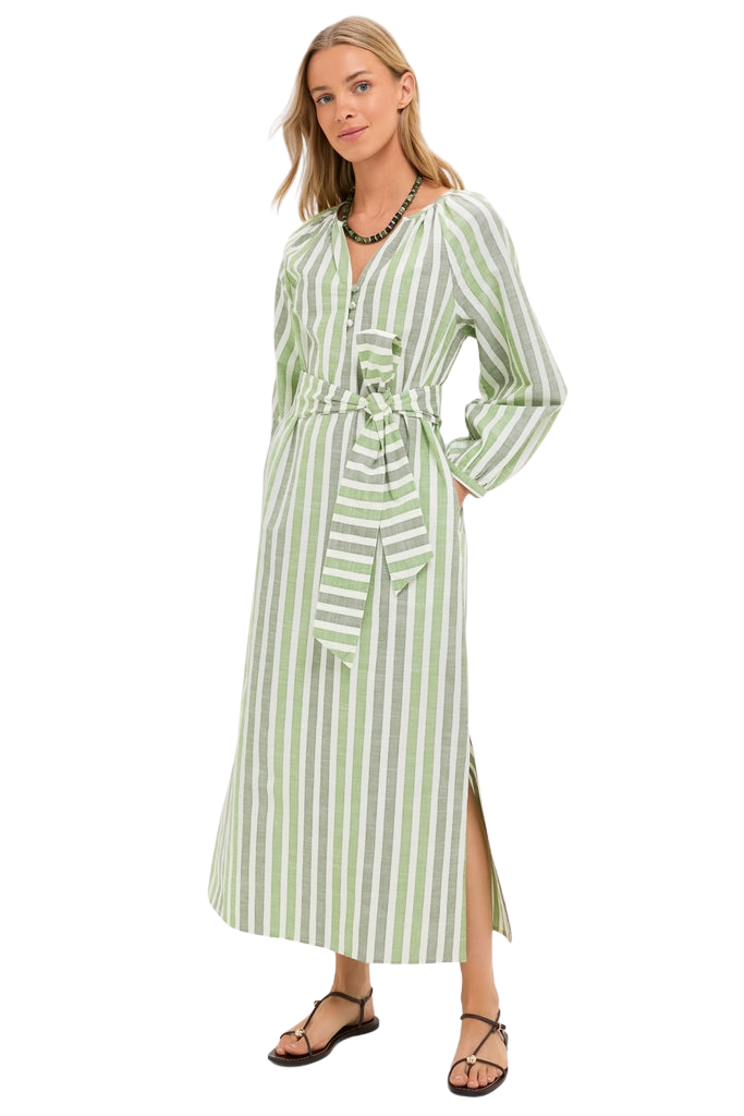 Lime Stripe Rios Caftan