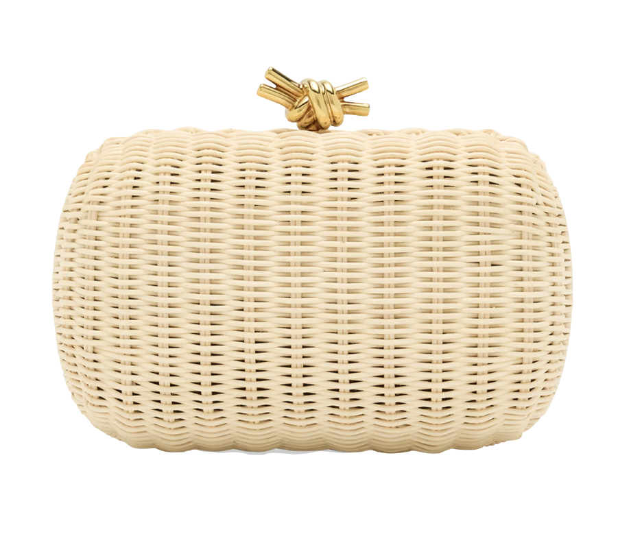 Bottega Veneta Knot Chain Rattan Crossbody Bag