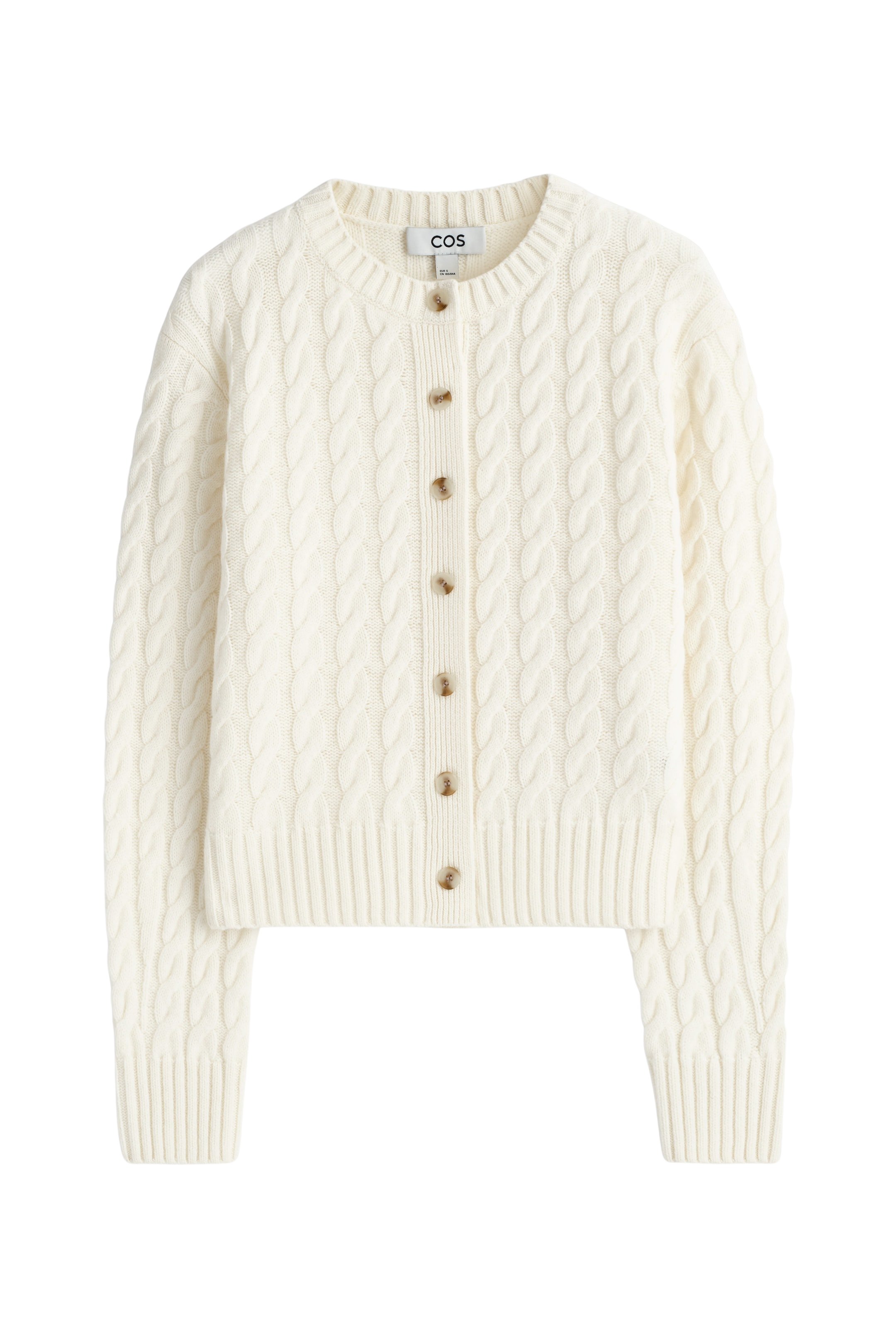 Cable-Knit Merino Wool Cardigan