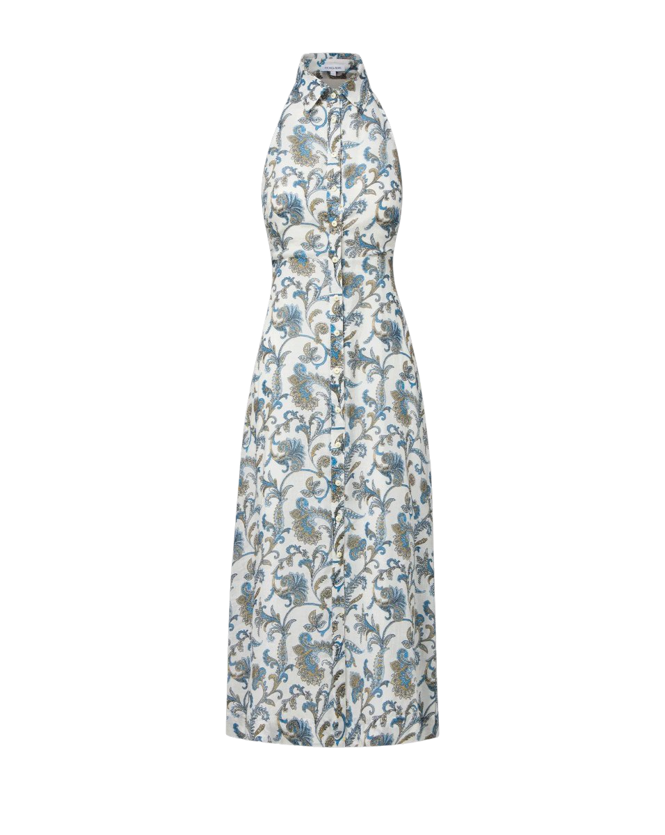 Mackey Paisley Halter Midi Dress