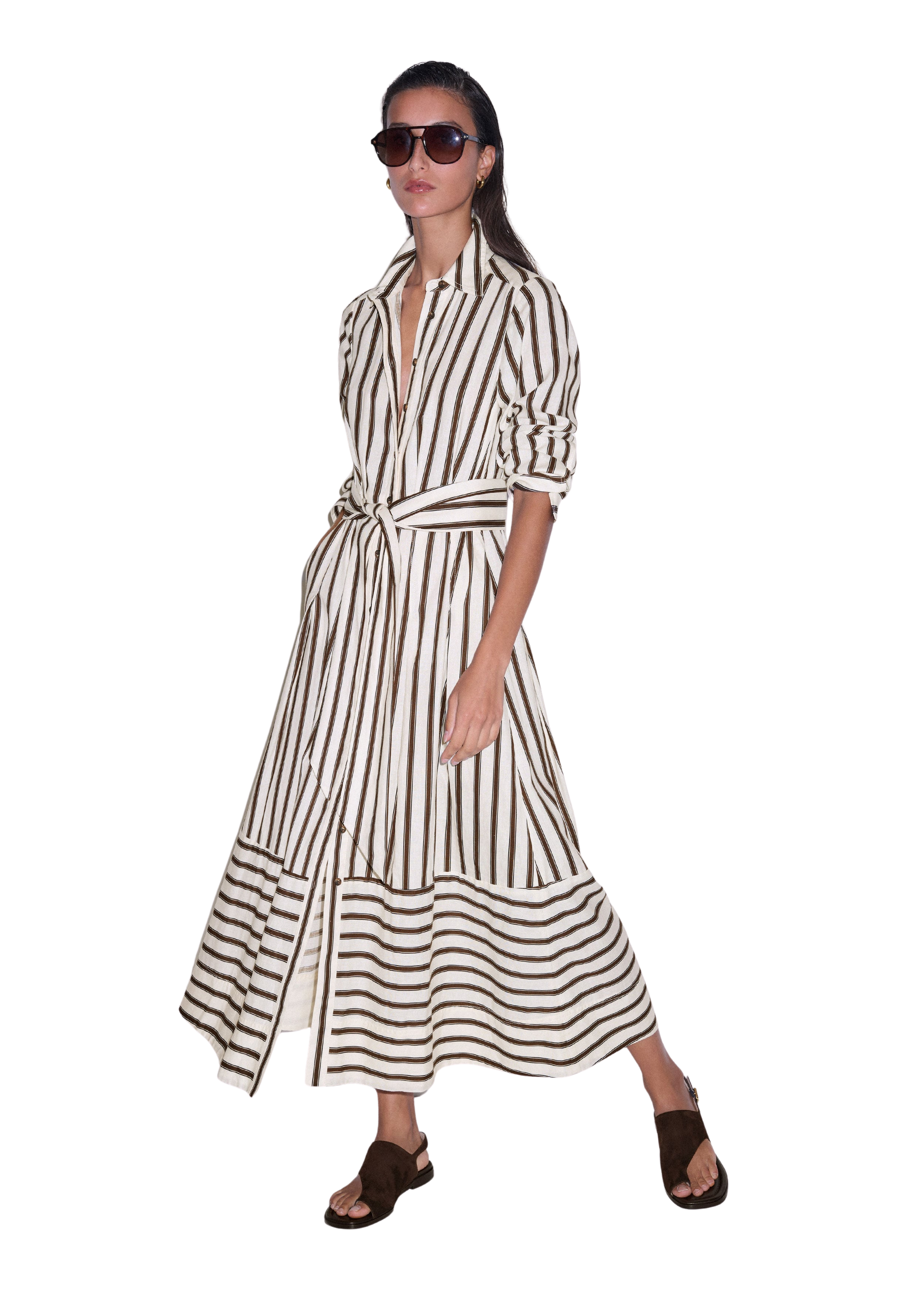 Maxi Dress + Belt Crease-Less Linen