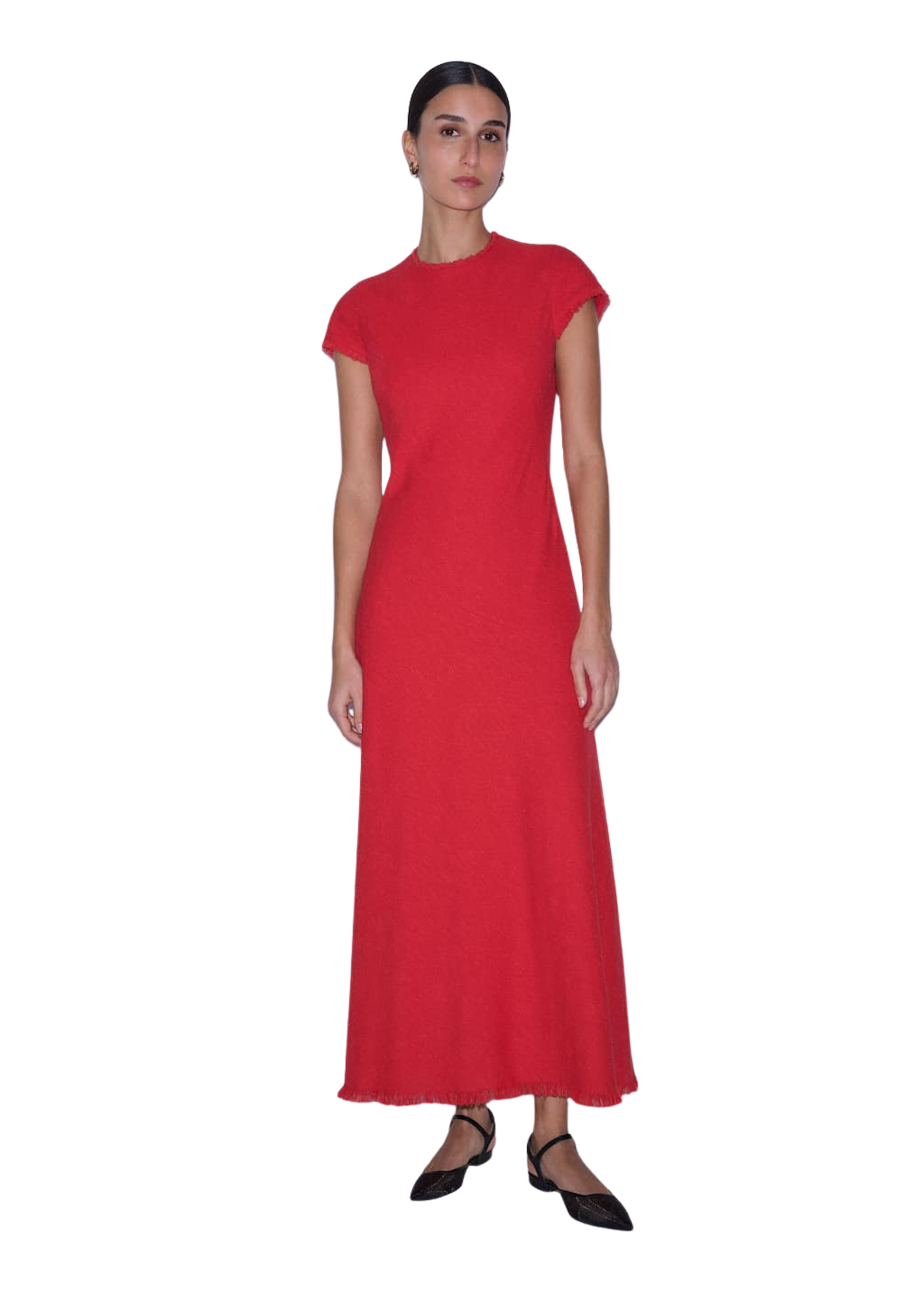 Bias Cut Maxi Dress Textured Fabric