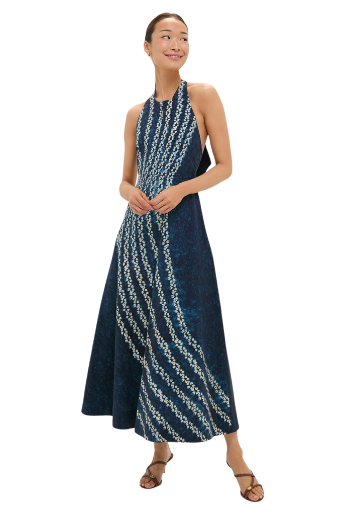 Indigo Mariner's Knot Halter Marlena Dress