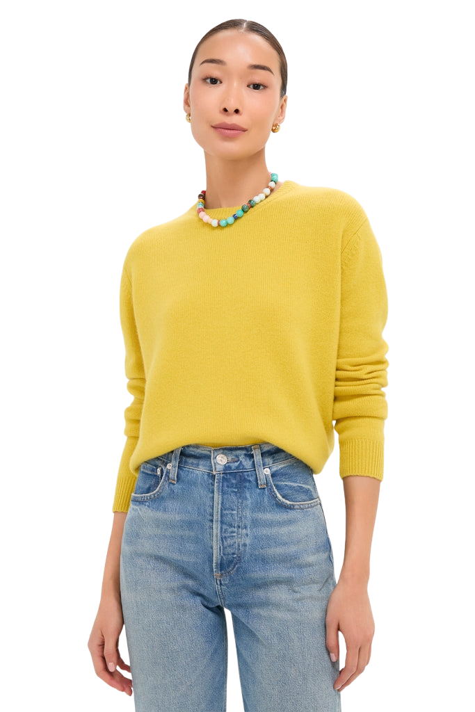Marigold Cashmere Boyfriend Bodie Crewneck