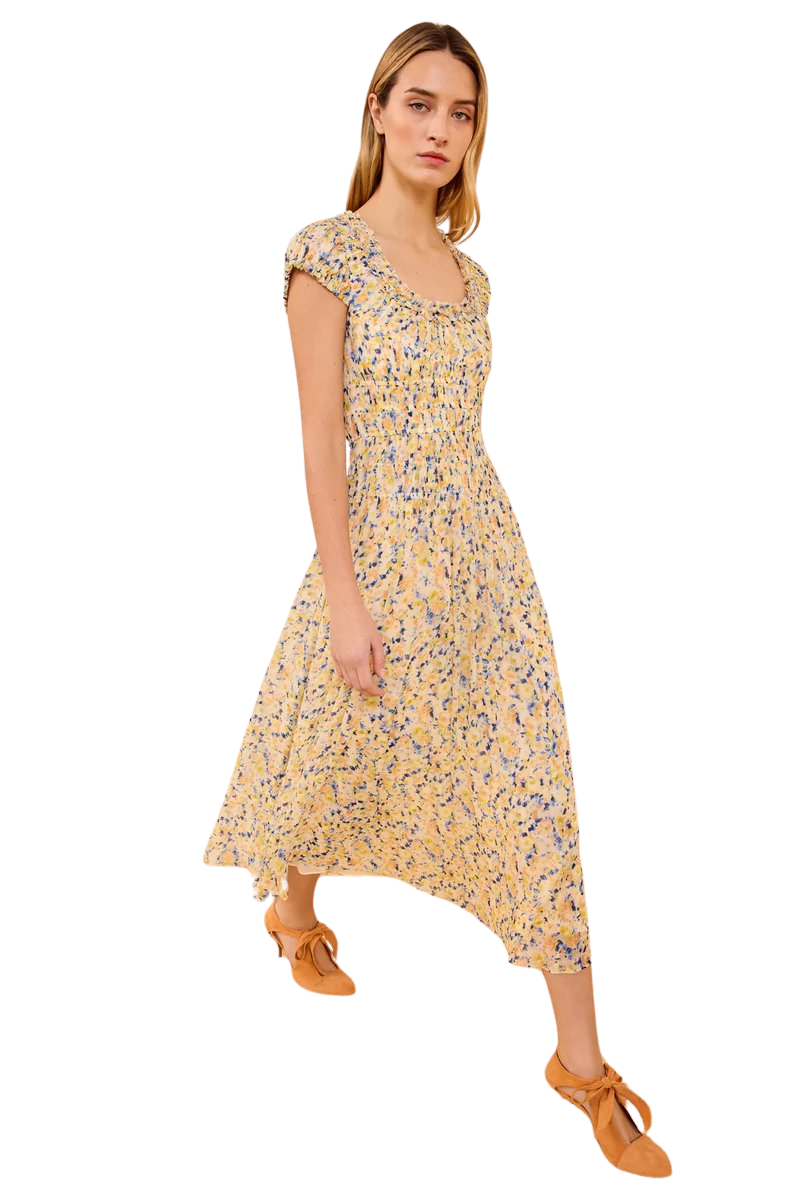 Calliope Silk Midi Dress