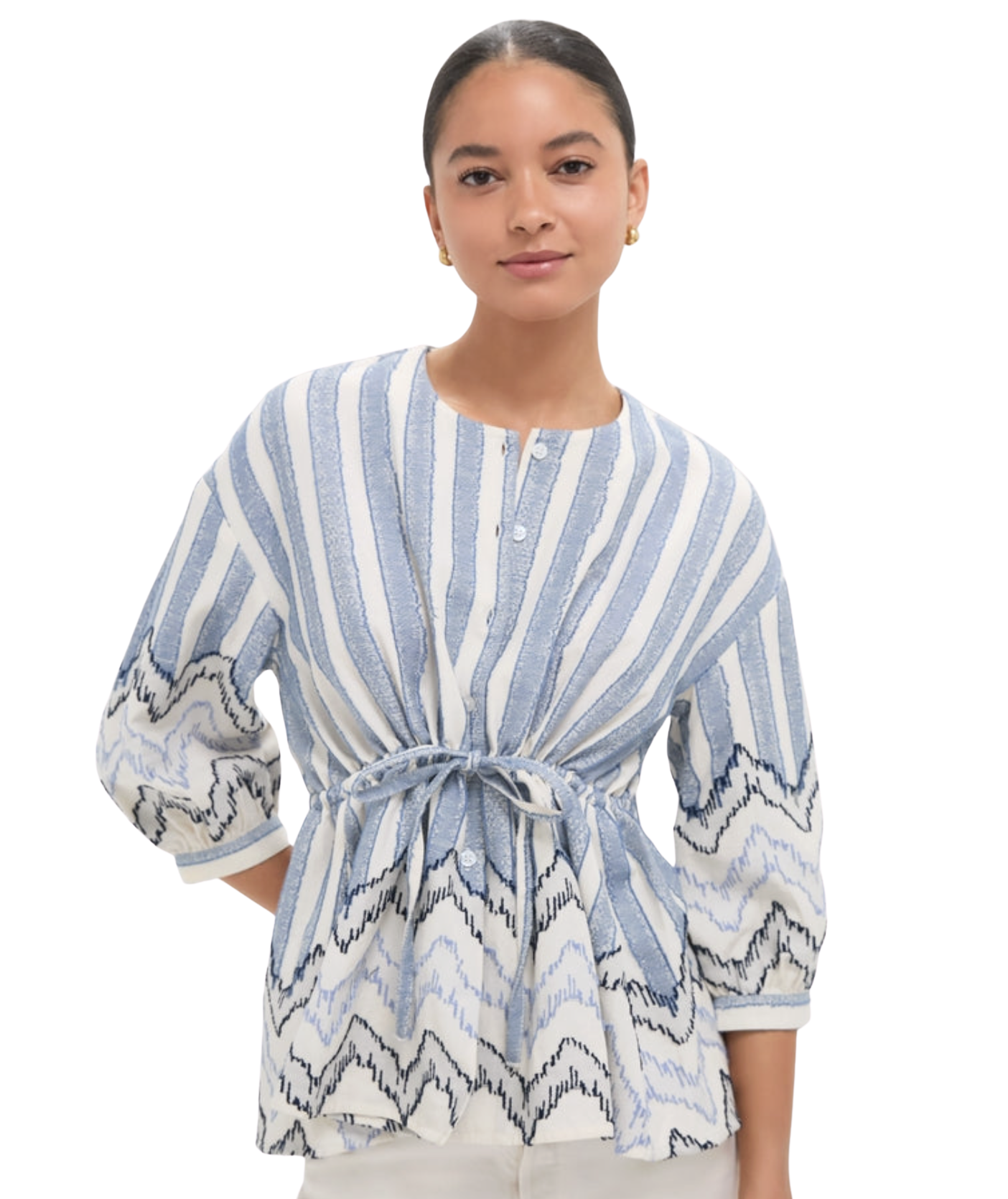 Harbour Stripe Jacquard Renford Top
