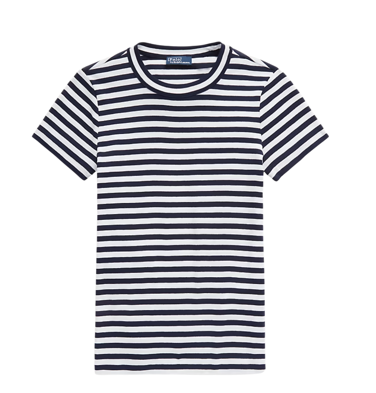 Striped Ribbed Cotton Crewneck Tee