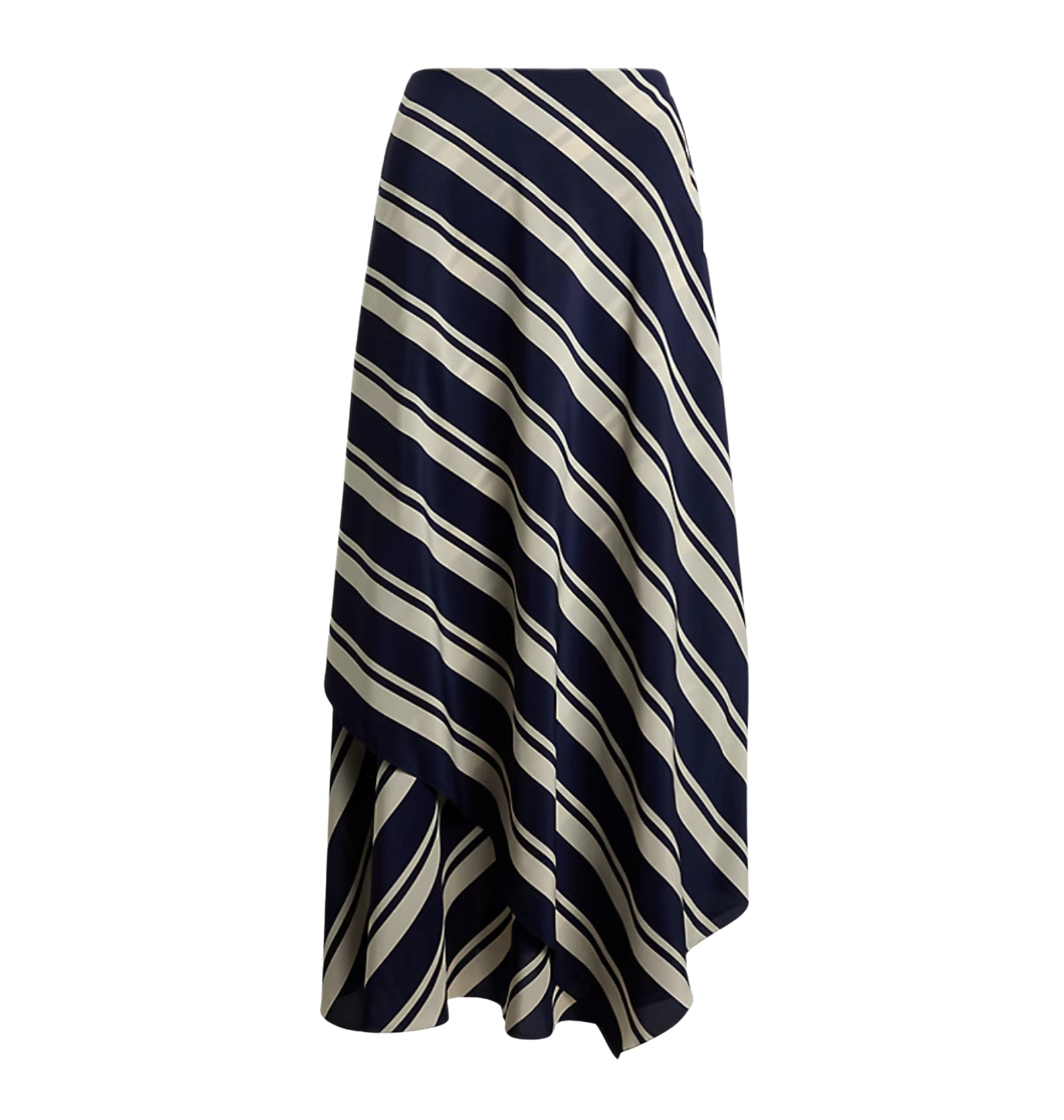 Tilda Striped Crepe De Chine Skirt