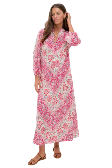 Cerise Chevron Maryse Caftan