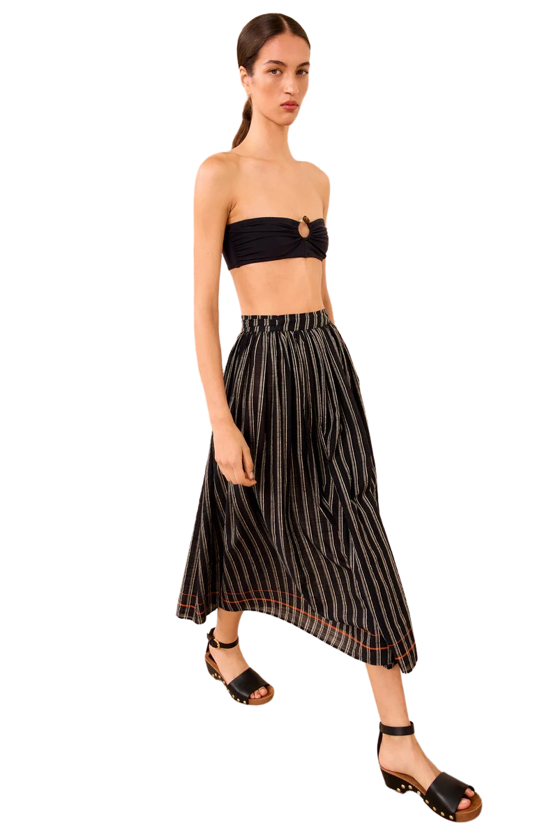Suri Striped Skirt Coverup