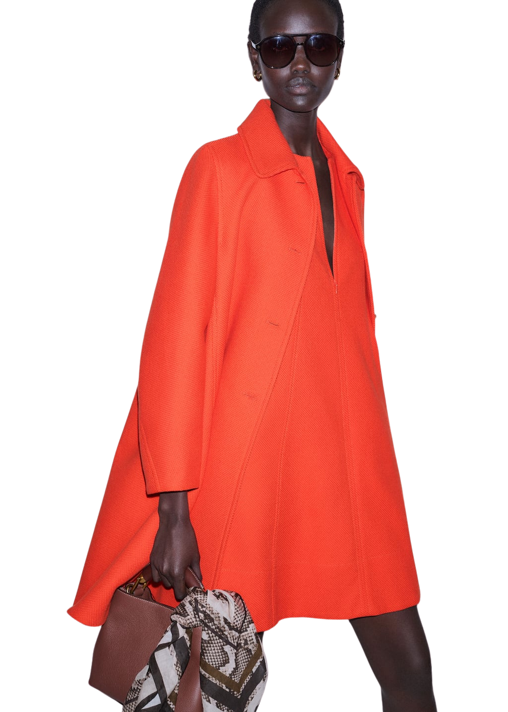 Sculptural Swing Coat Italian Cotton