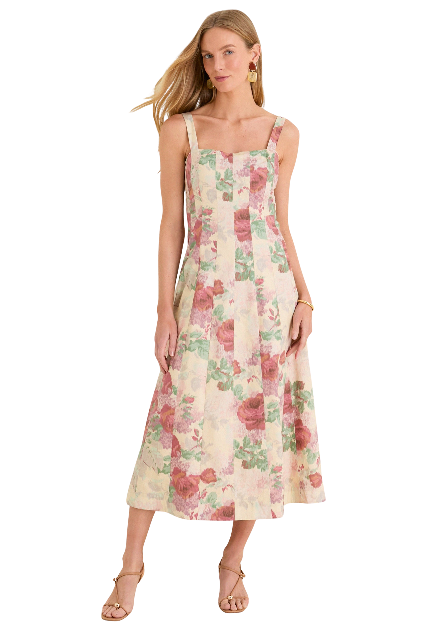 Rose Blur Cotton Poplin Edith Dress