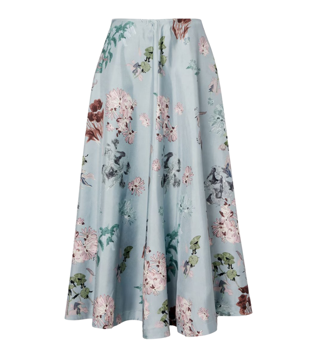Altuzarra Varda floral silk midi skirt