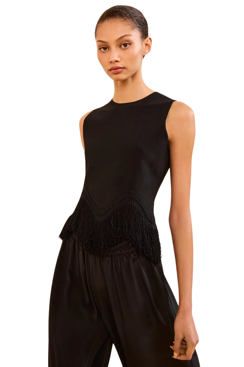 Koa Knit Top with Fringe