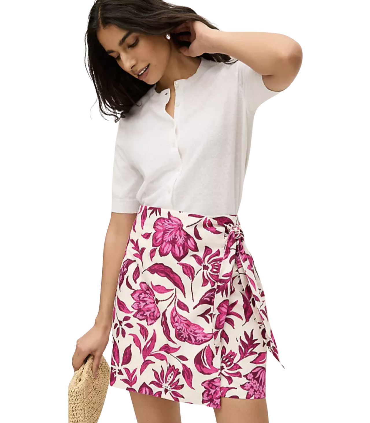 Floral Sarong Wrap Skirt