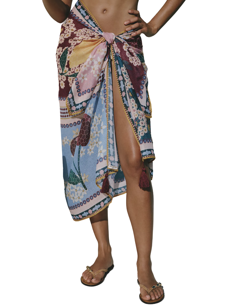 Agua Bendita x Anthropologie Marine Pareo Sarong