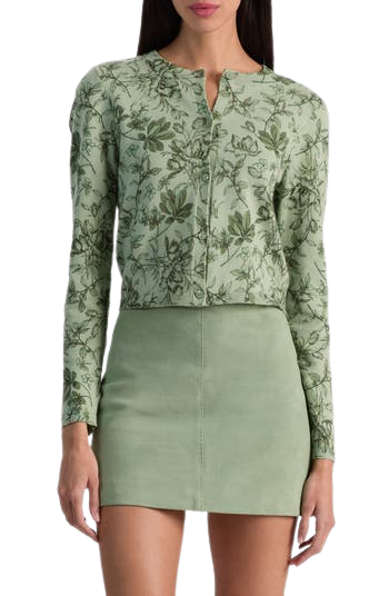 Carson Print Crop Cardigan