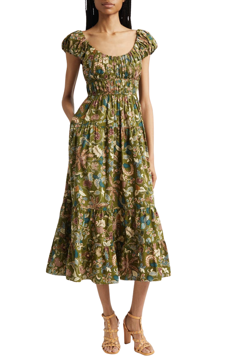 Paloma Cap Sleeve Midi Dress