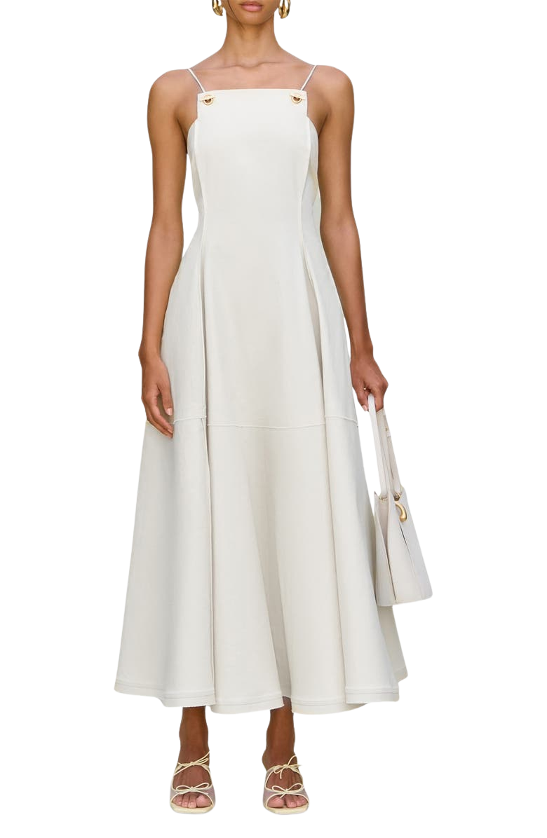 Maka Stretch Cotton Maxi Cocktail Dress