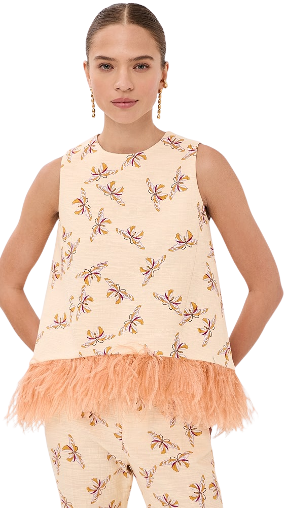 La DoubleJ La Scala Top with Feathers