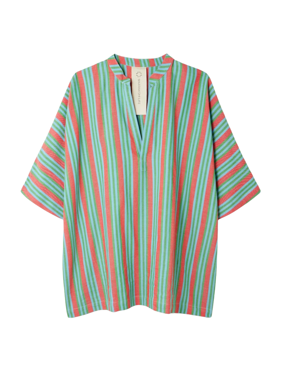 Striped cotton tunic
