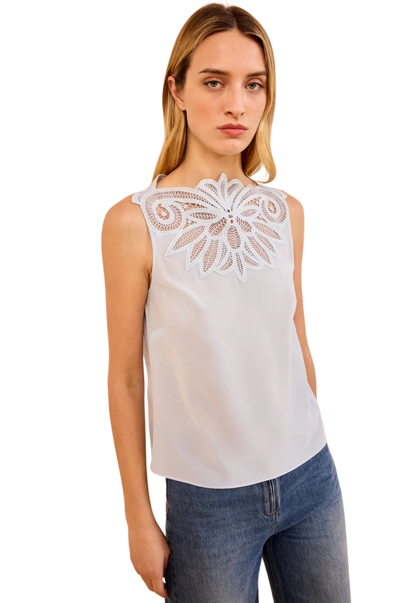Rea Lace Applique Top