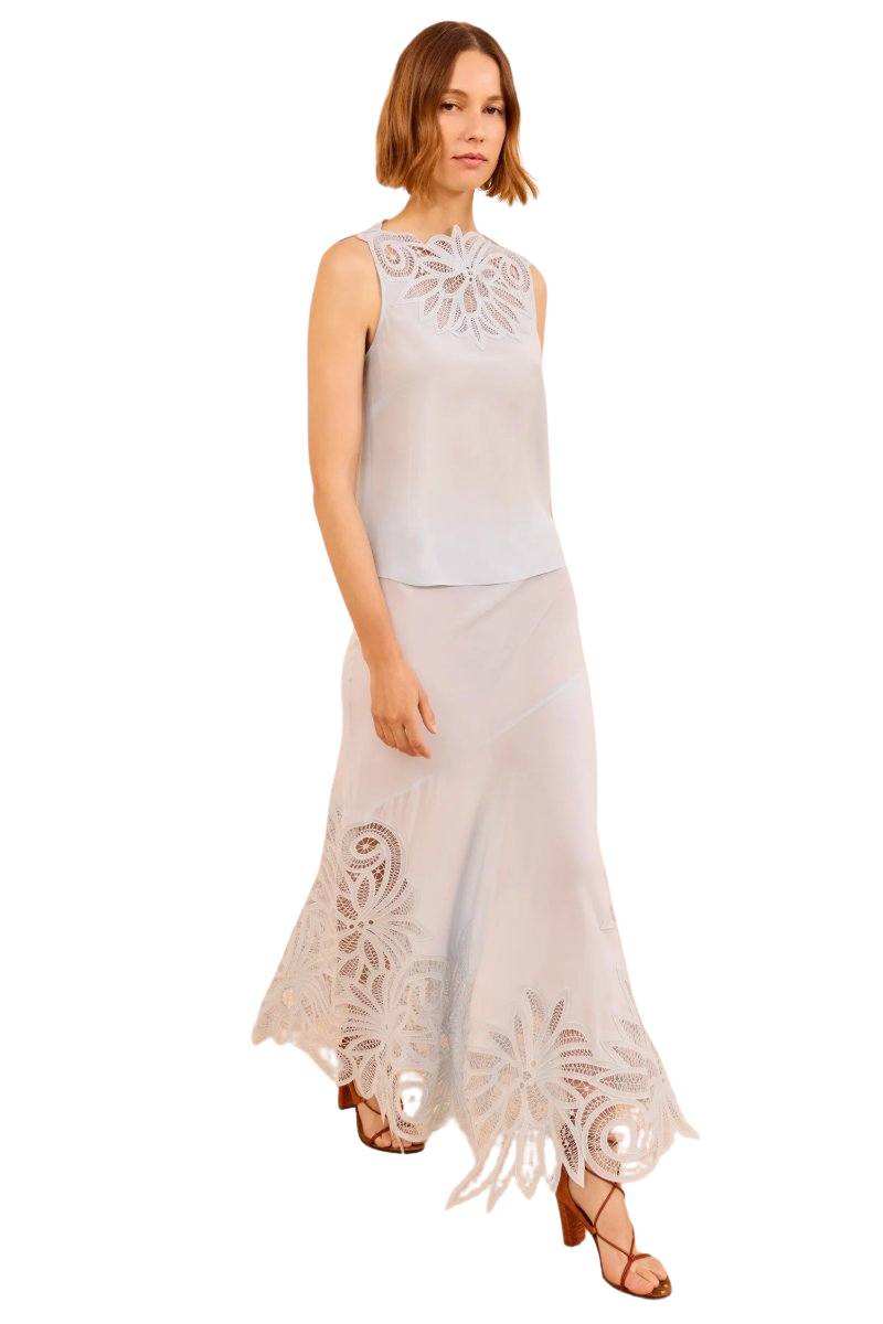 Oona Lace Applique Skirt