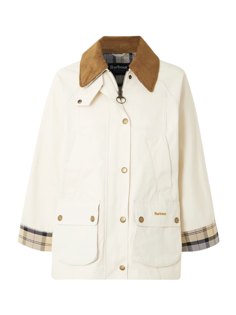 Modern Beadnell corduroy-trimmed waxed-cotton jacket