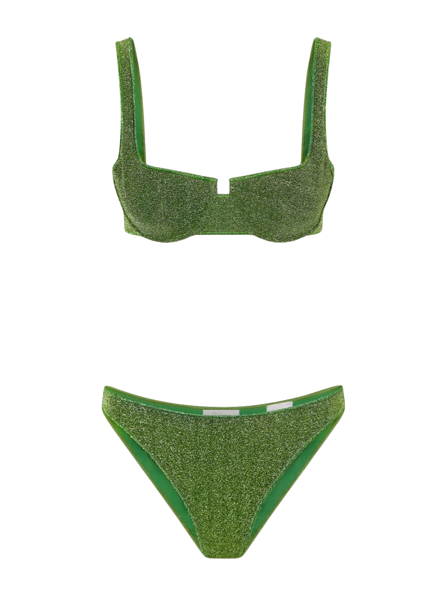 Lumière metallic balconette bikini