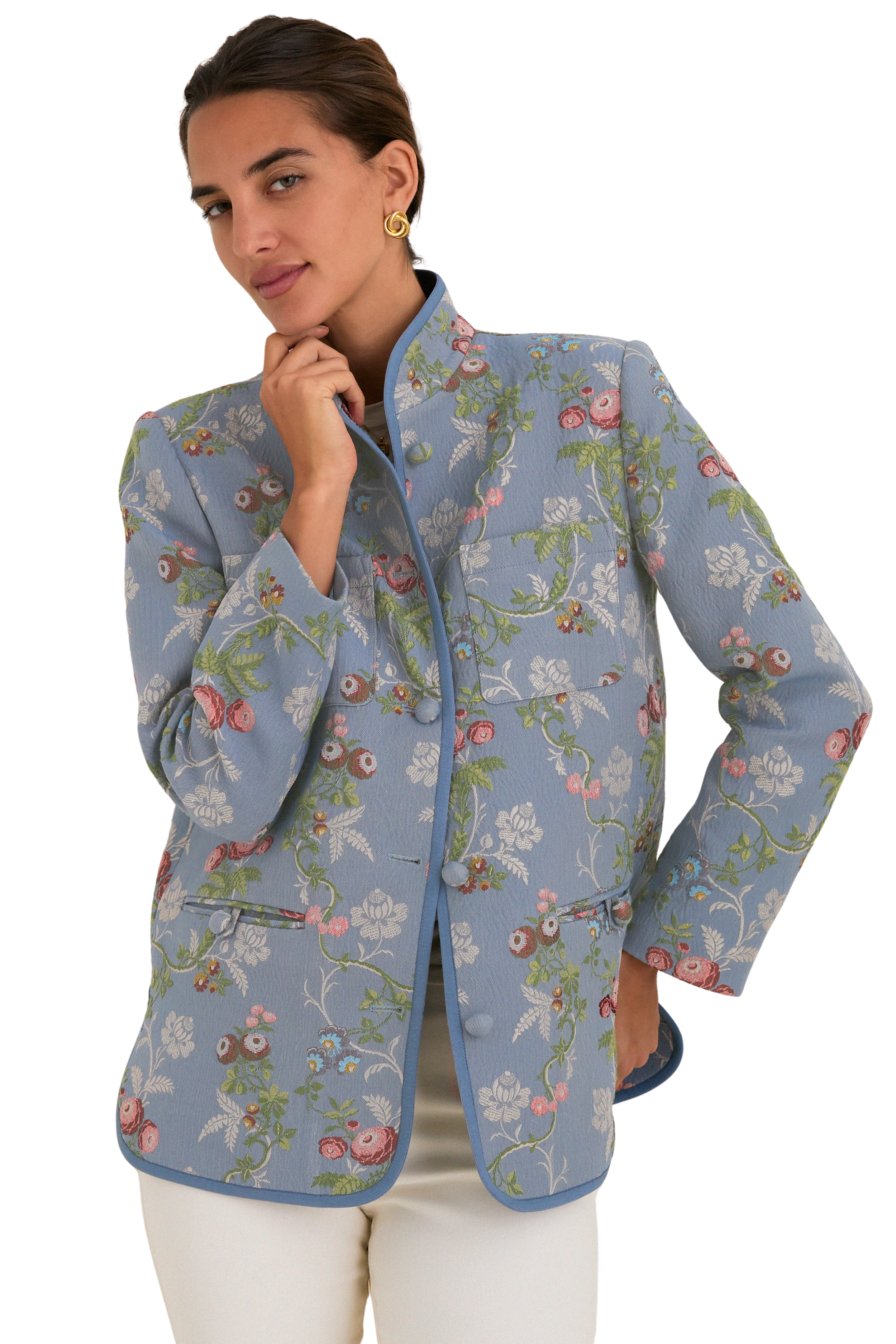 Trellis Bloom Jacquard Harrison Jacket