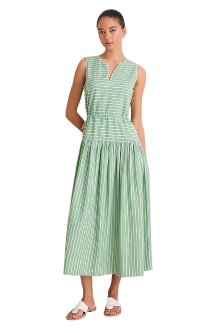 Green Stripe Charlotte Dress