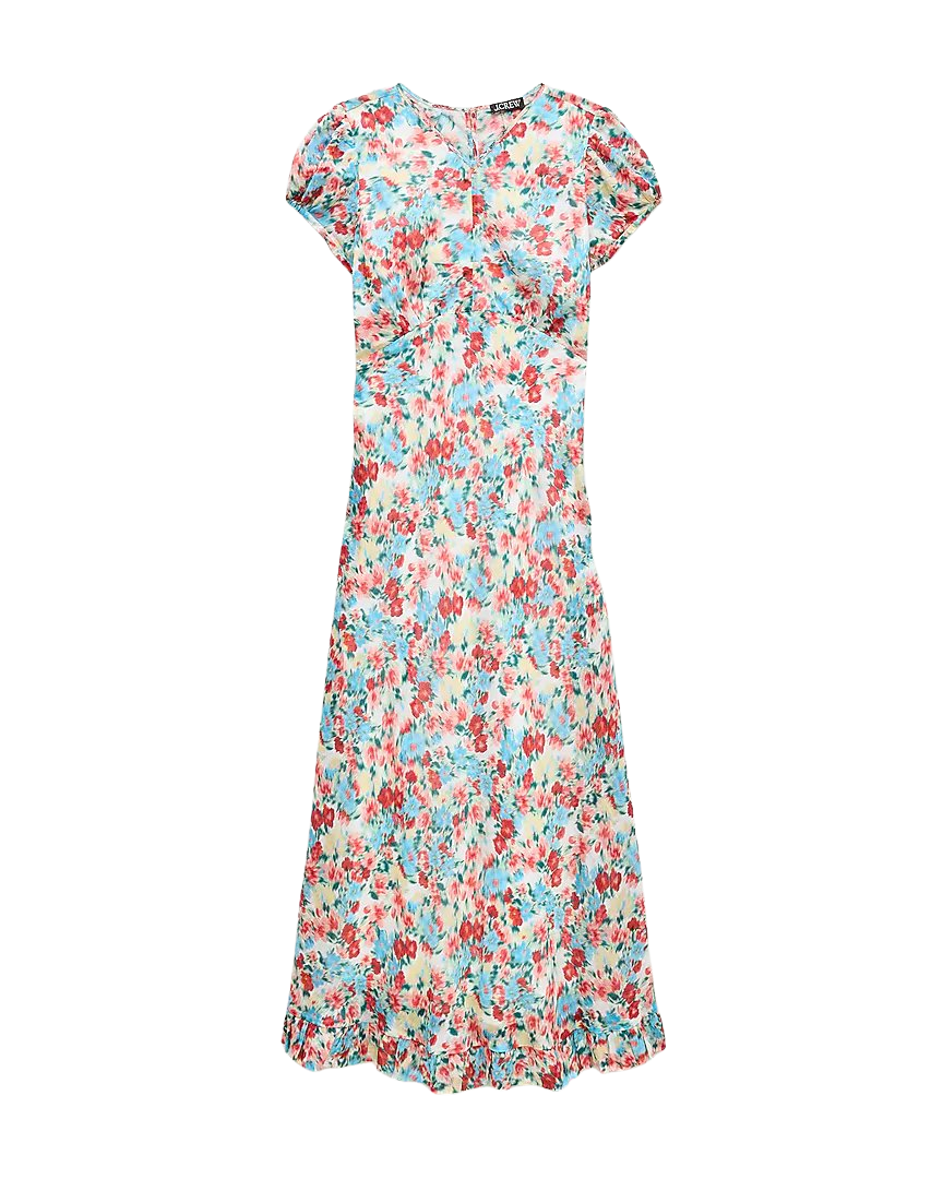 Ruffle-hem midi dress