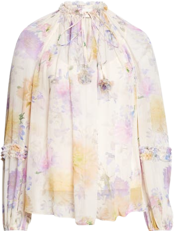 Luna Ruffle Billow Chiffon Top