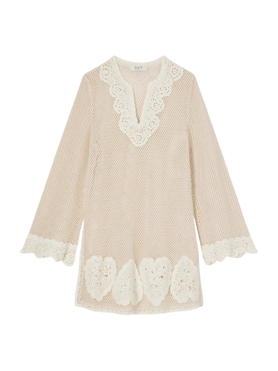 Madelyn crocheted cotton coverup