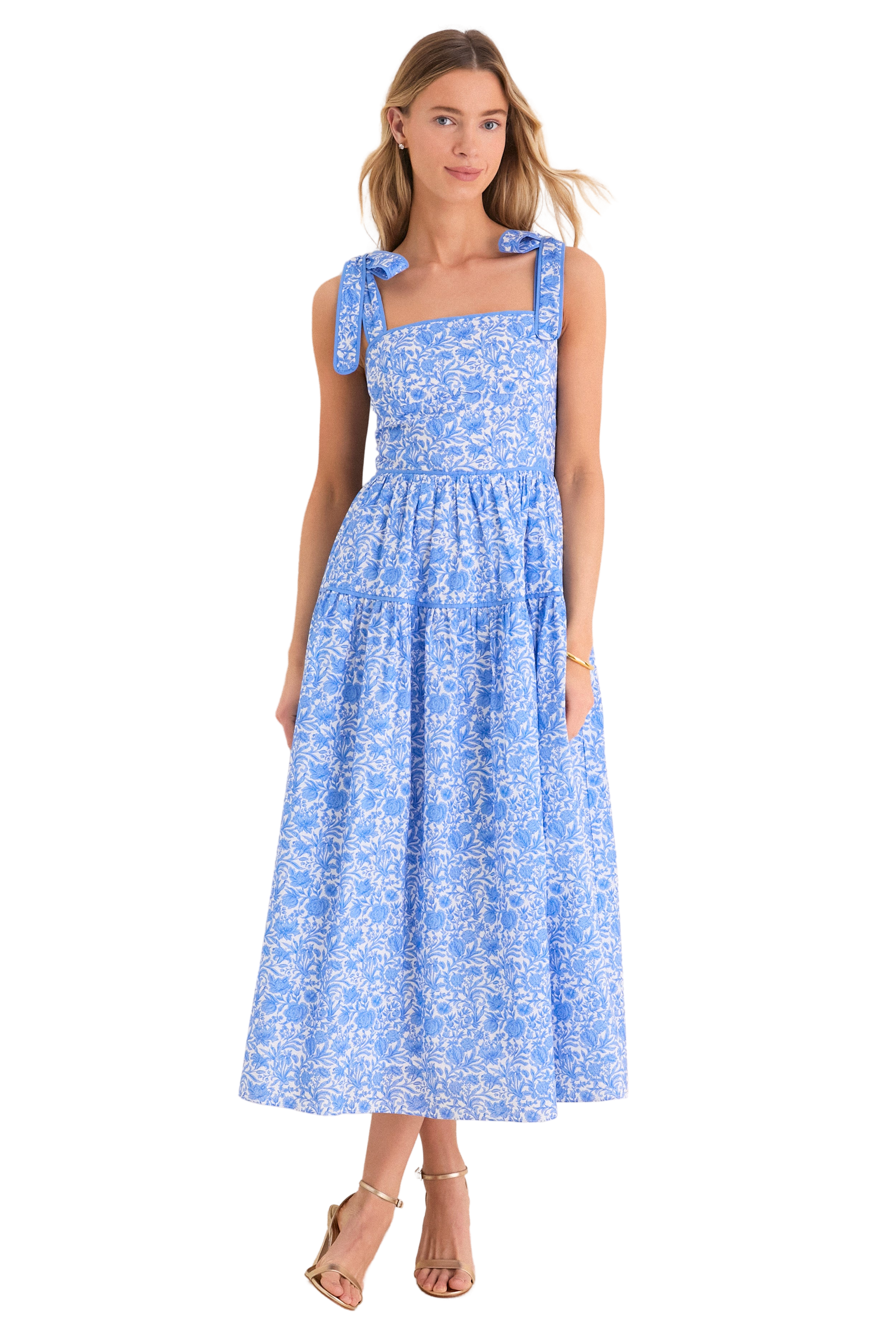 Chinoiserie Floral Julie Maxi Dress