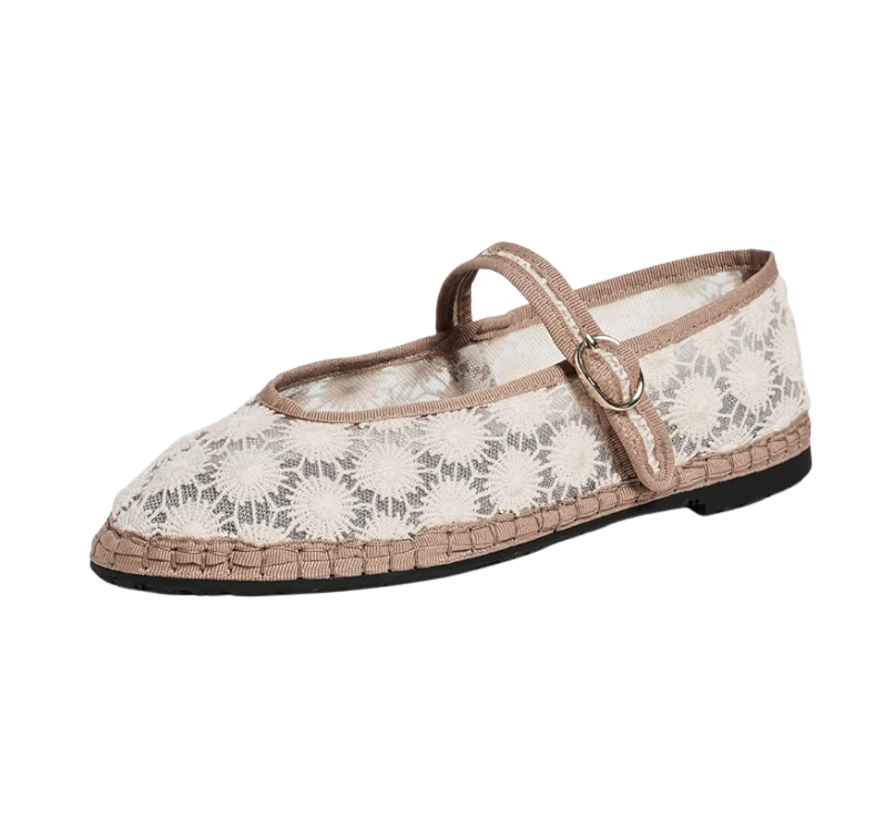 Pierre Embroidered Flats