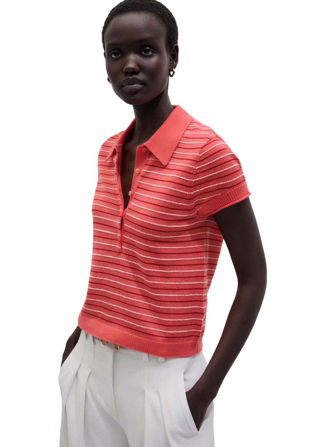 Sporty Smart Polo Tee Fine-Knit Merino