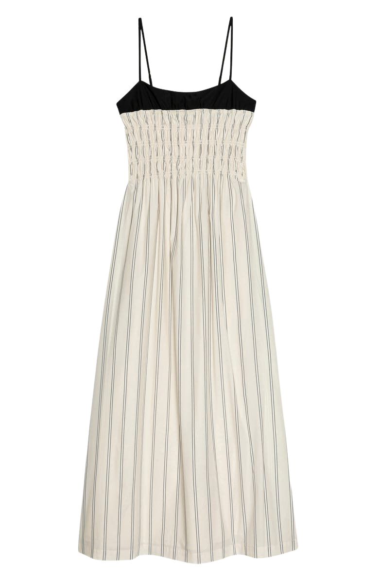 Primrose Stripe Smocked Bodice A-Line Dress