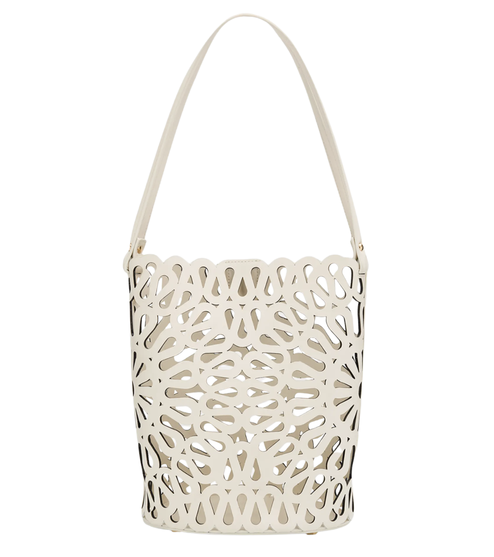 SIMKHAI McCall Laser Cutout Leather Shoulder Bag