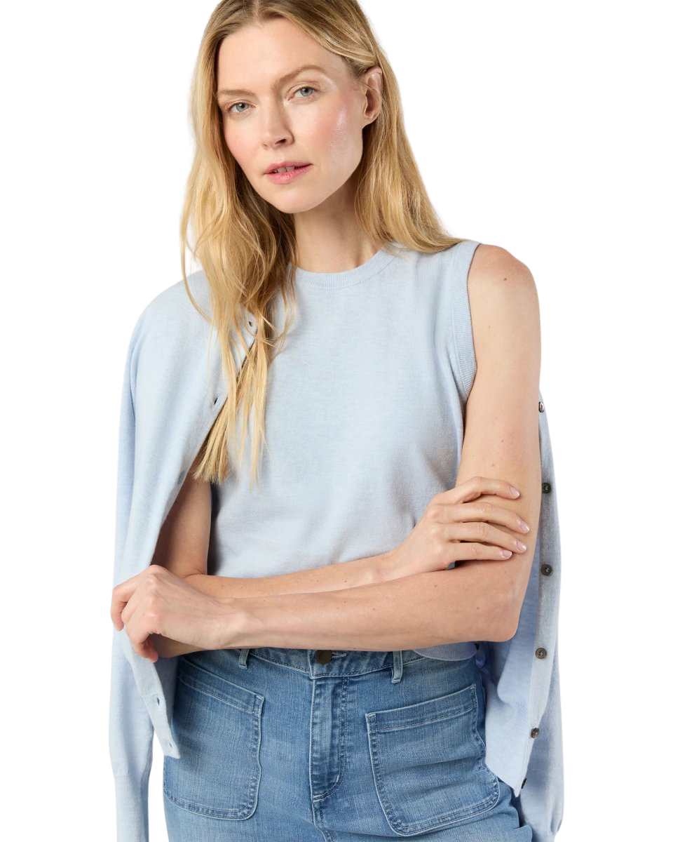 Rosie Shell in Heather Sky Cotton/Silk