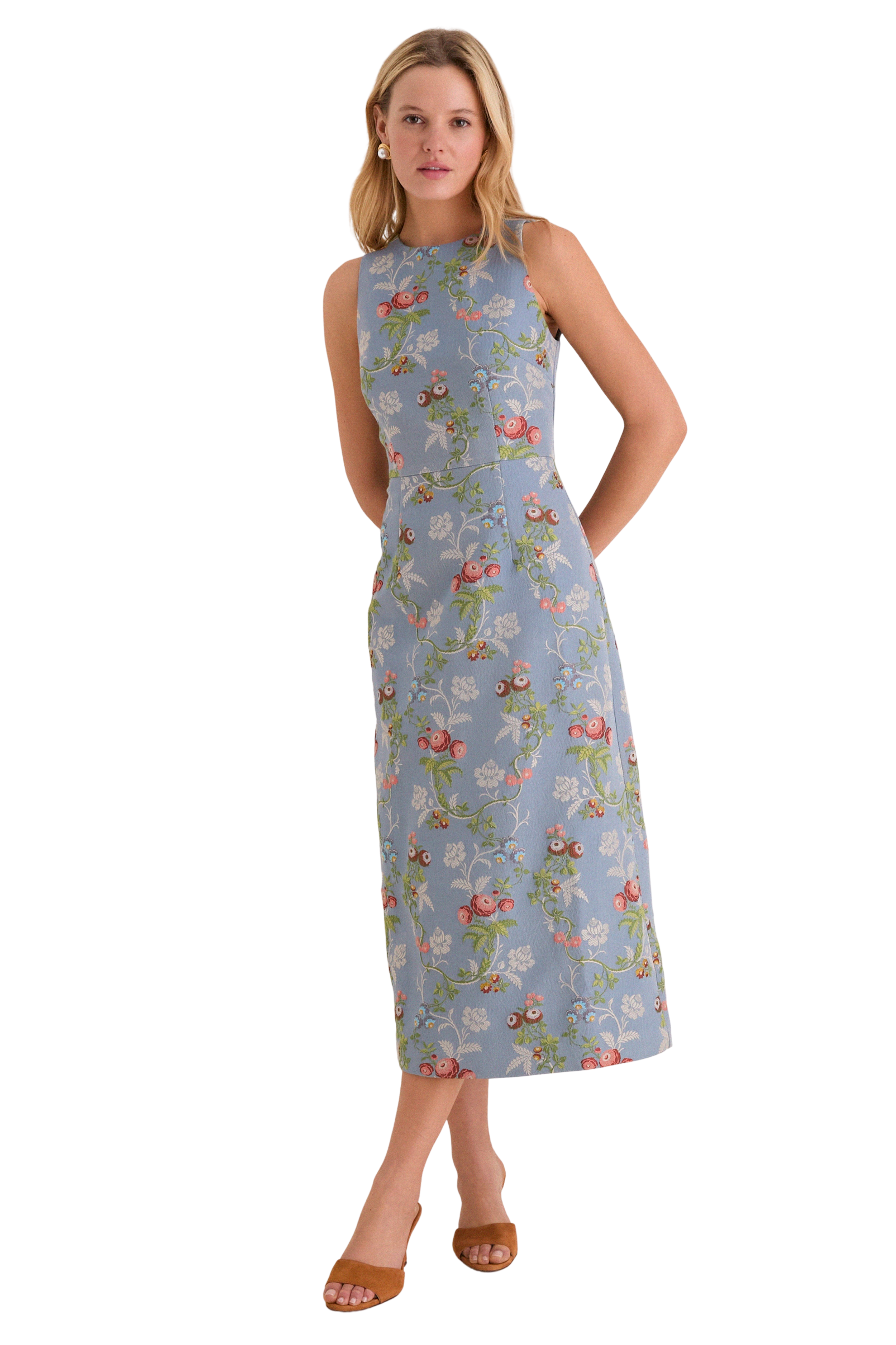 Trellis Bloom Jacquard Manon Dress