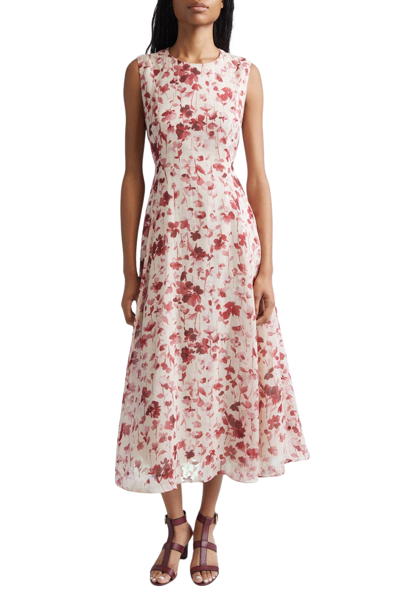 Alibi Floral Canvas Midi Dress